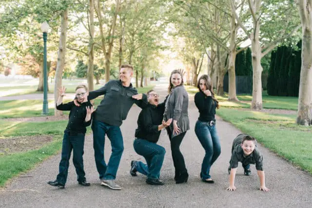 Todd with his wife and children