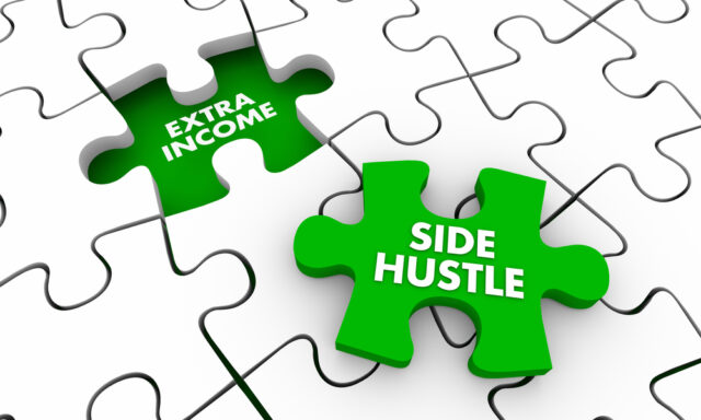 jigsaw pieces with side hustle and extra income